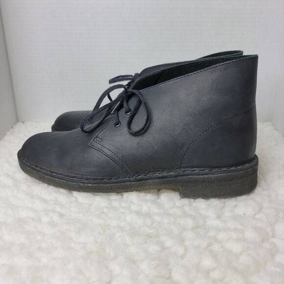 Clarks Original Chukka Desert  Boots Mens Size 8.5 Black Beeswax Leather - Picture 3 of 10